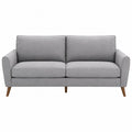 Divano 3 posti in tessuto grigio con gambe in legno dimensioni 200 x 90 x 85 cm